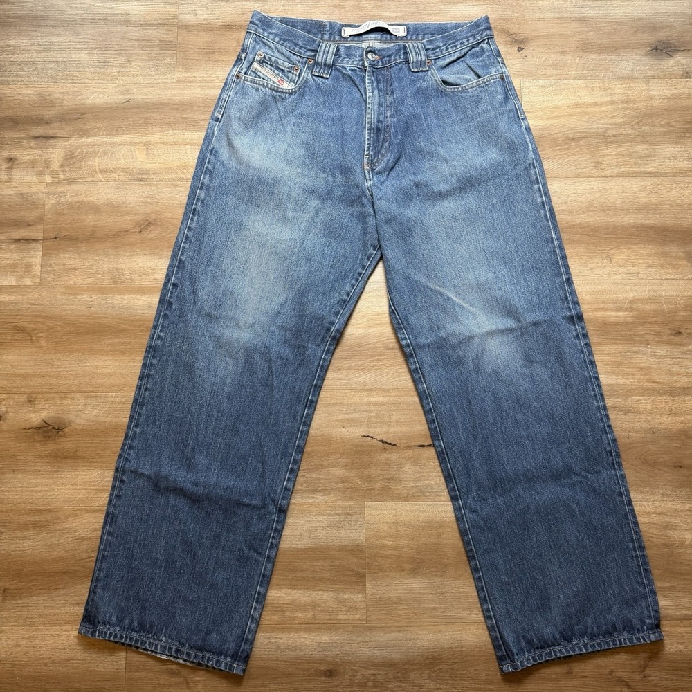 Diesel Snakex Jeans Men 34x32 Blue Relaxed Straight Baggy Hip Hop Italy Y2K 792